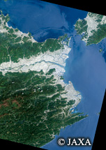 だいちから見た日本の都市 徳島県周辺：衛星画像