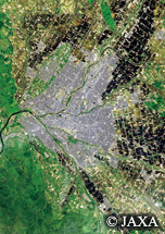 だいちから見た日本の都市 旭川市周辺：衛星画像