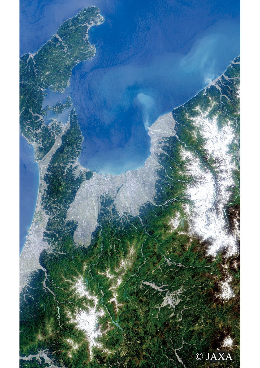 だいちから見た日本の都市 富山県:衛星画像