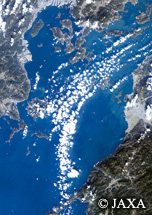 だいちから見た日本の都市 松山市周辺：衛星画像