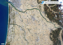 だいちから見た日本の都市 庄内町：衛星画像（ポスター仕上げ）