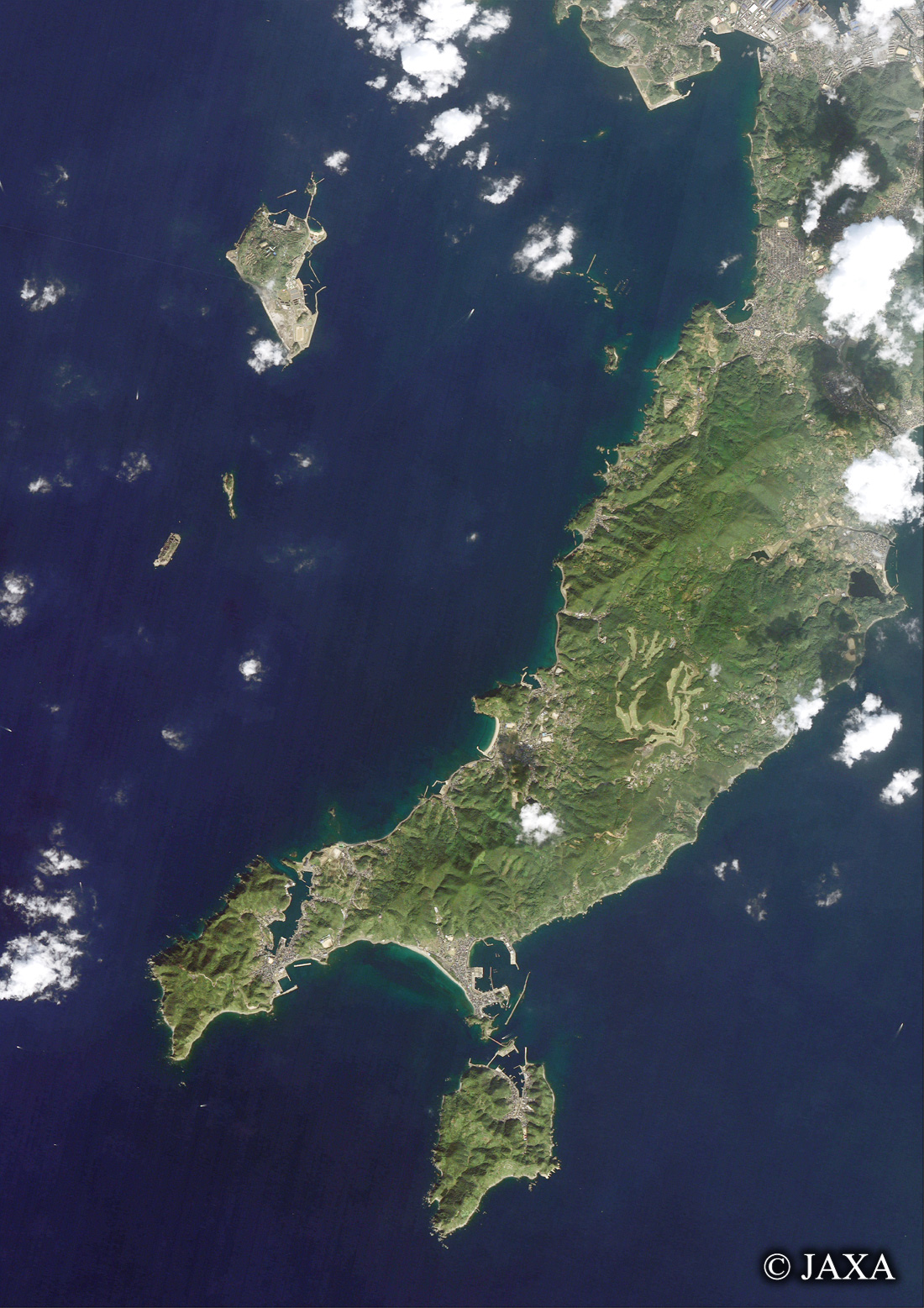 だいちから見た日本の都市 端島（軍艦島）:衛星画像