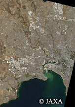 だいちから見た世界の都市 メルボルン：衛星画像