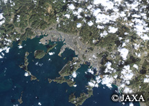 だいちから見た日本の都市 周南市周辺：衛星画像