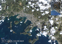 だいちから見た日本の都市 周南市周辺：衛星画像（ポスター仕上げ）