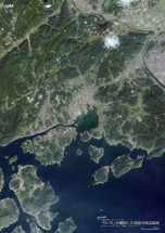 だいちから見た日本の都市 尾道市周辺：衛星画像（ポスター仕上げ）