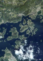 だいちから見た日本の都市 瀬戸内しまなみ海道：衛星画像（ポスター仕上げ）