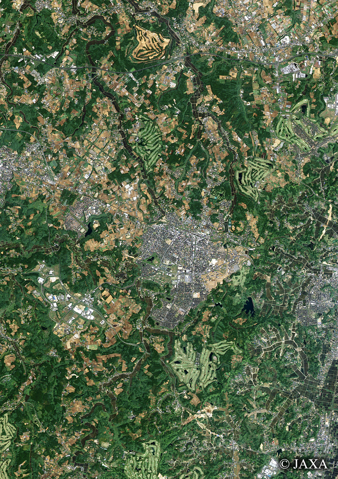 だいちから見た日本の都市 千葉市緑区土気町:衛星画像