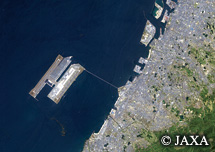 だいちから見た日本の都市 関西国際空港周辺：衛星画像