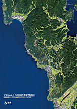 だいちから見た日本の都市 羽咋郡志賀町周辺：衛星画像（ポスター仕上げ）