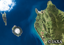 だいちから見た日本の都市 礼文島・利尻島・稚内：衛星画像