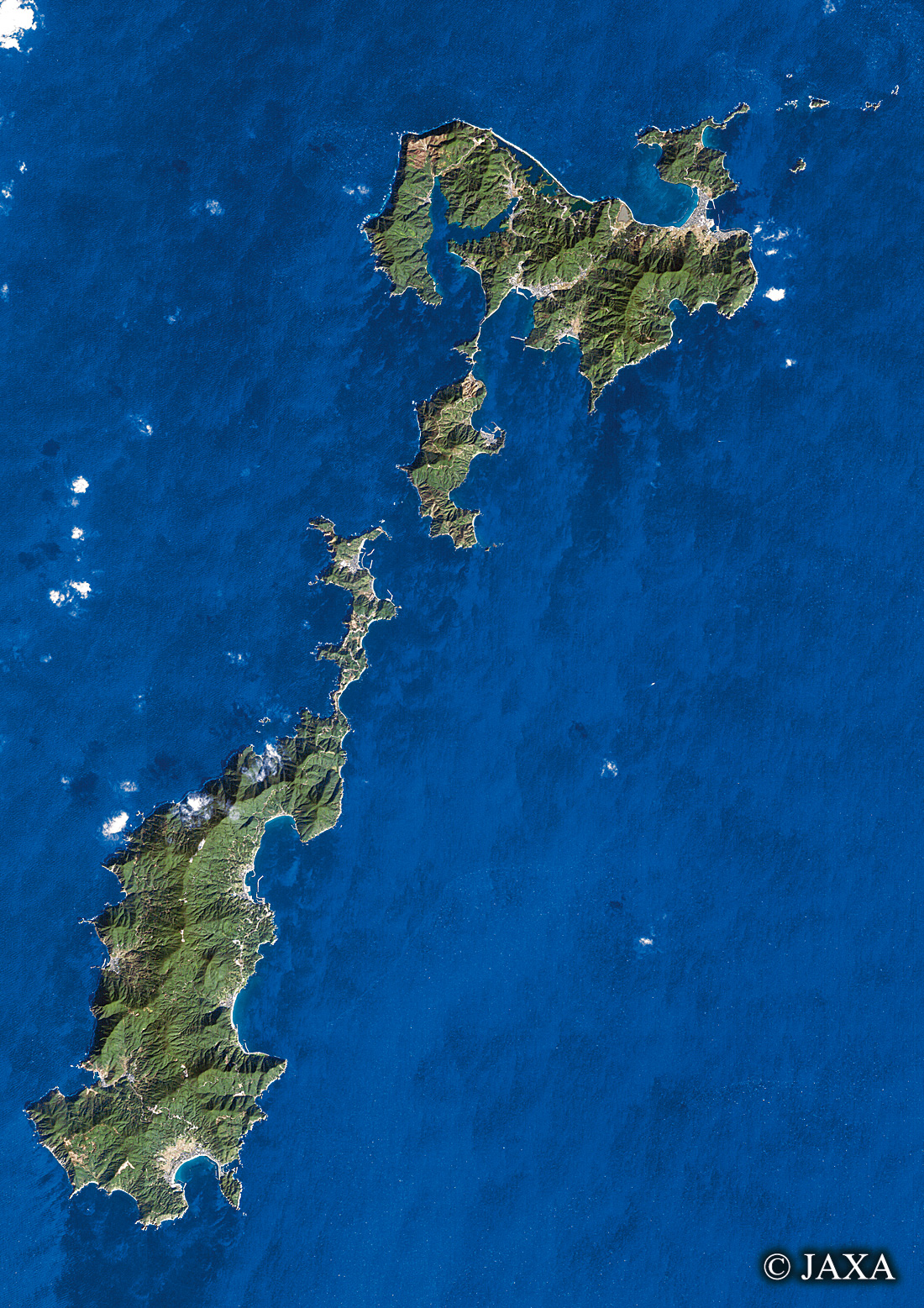 だいちから見た日本の都市 甑島列島:衛星画像