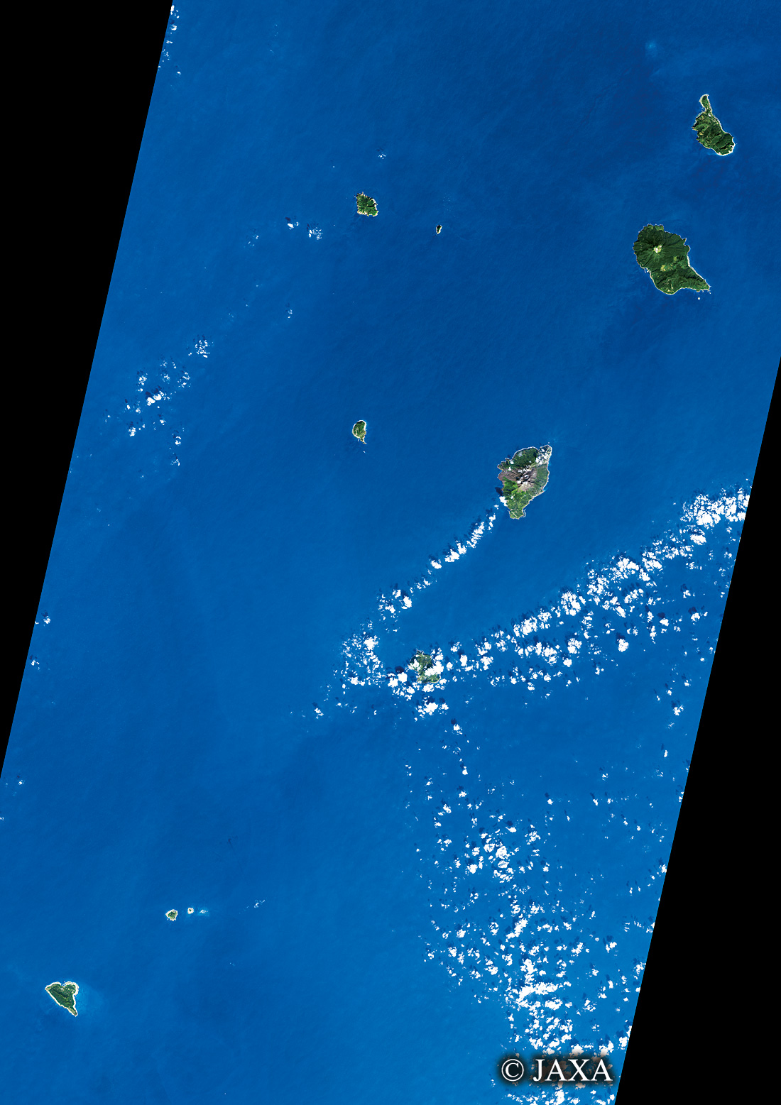 だいちから見た日本の都市 トカラ列島:衛星画像