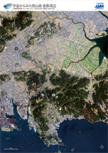 だいちから見た日本の都市 倉敷市周辺：衛星画像（ポスター仕上げ）