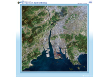 だいちから見た日本の都市 倉敷市：衛星画像（ポスター仕上げ）