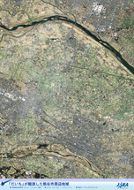 だいちから見た日本の都市 熊谷市周辺地域：衛星画像（ポスター仕上げ）