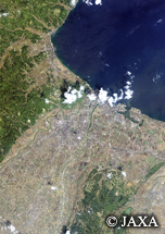 だいちから見た日本の都市 高岡市周辺：衛星画像