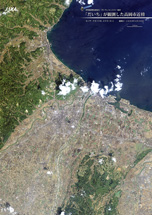 だいちから見た日本の都市 高岡市周辺：衛星画像（ポスター仕上げ）
