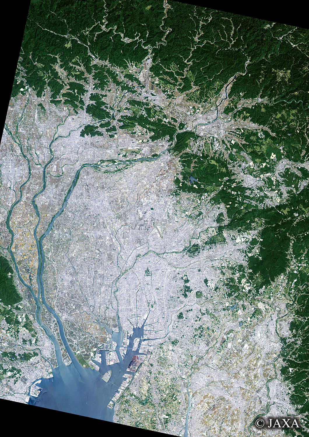 だいちから見た日本の都市 岐阜県・愛知県:衛星画像