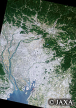 だいちから見た日本の都市 岐阜県・愛知県：衛星画像