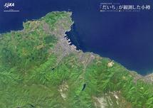 だいちから見た日本の都市 小樽市周辺：衛星画像（ポスター仕上げ）