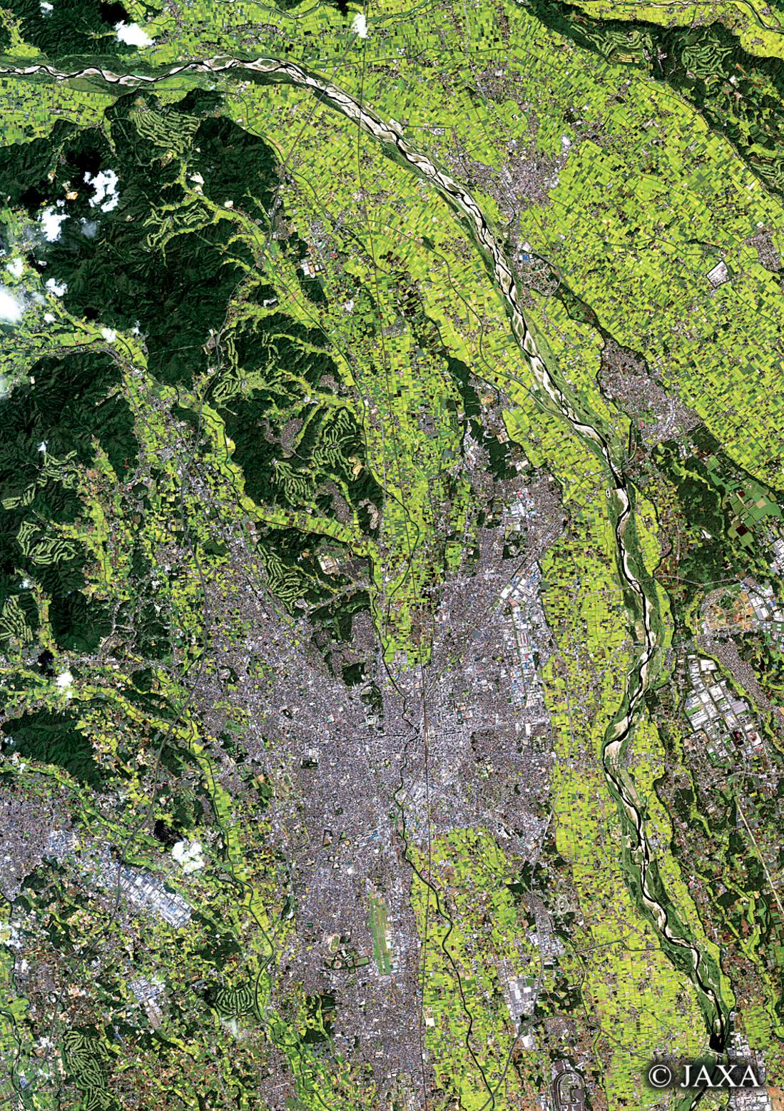 だいちから見た日本の都市 宇都宮市周辺:衛星画像