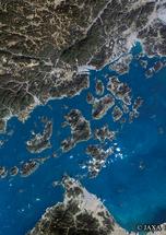 だいちから見た日本の都市 瀬戸内しまなみ海道：衛星画像