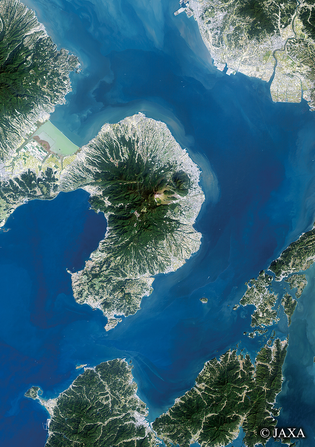 だいちから見た日本の都市 島原半島:衛星画像