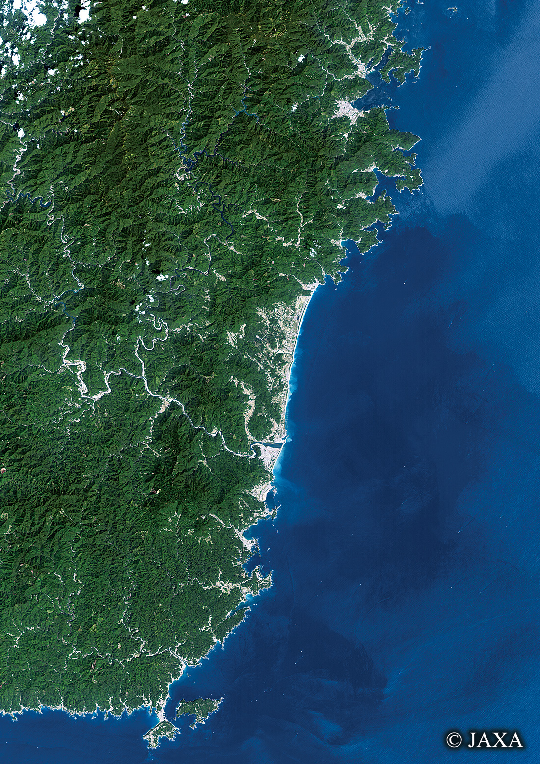 だいちから見た日本の都市 熊野古道:衛星画像