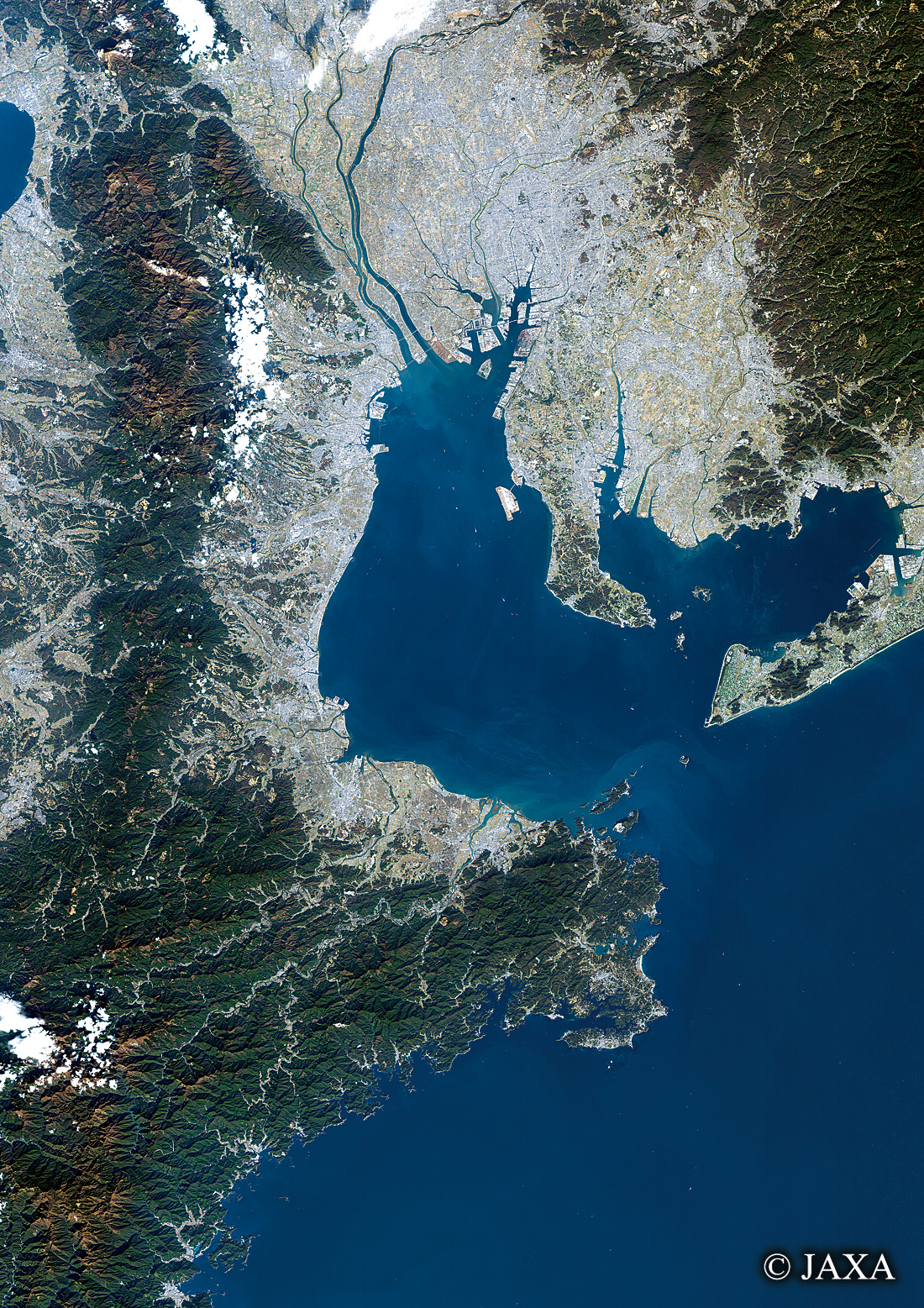 だいちから見た日本の都市 伊勢湾周辺:衛星画像