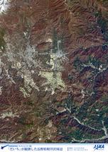 だいちから見た日本の都市 軽井沢：衛星画像（ポスター仕上げ）