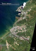 だいちから見た世界の都市 ビントゥル：衛星画像（ポスター仕上げ）