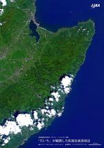 だいちから見た日本の都市 新潟県：衛星画像（ポスター仕上げ）