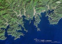 だいちから見た日本の都市 贄湾周辺：衛星画像（ポスター仕上げ）