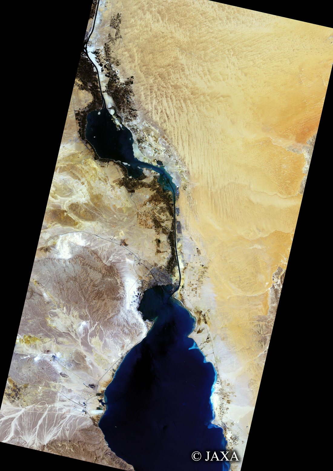 だいちから見た世界の都市 スエズ運河:衛星画像