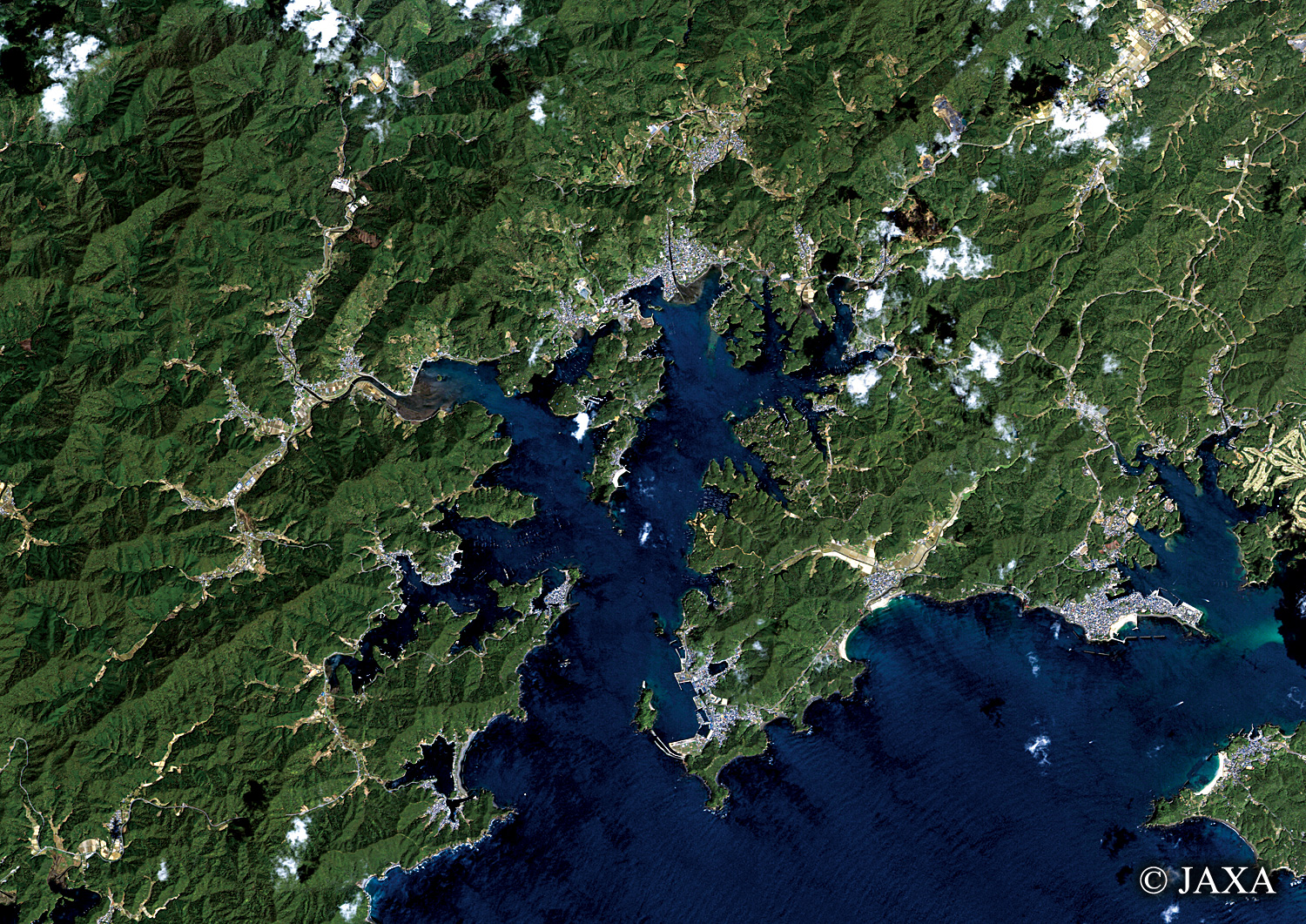 だいちから見た日本の都市 五ヶ所湾:衛星画像