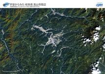 だいちから見た日本の都市 高山市周辺：衛星画像（ポスター仕上げ）