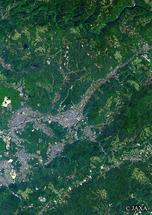 だいちから見た日本の都市 瑞浪市周辺：衛星画像