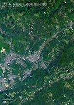 だいちから見た日本の都市 瑞浪市周辺：衛星画像（ポスター仕上げ）