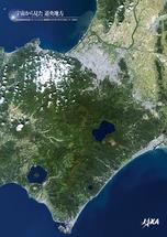 だいちから見た日本の都市 道央地方周辺：衛星画像（ポスター仕上げ）