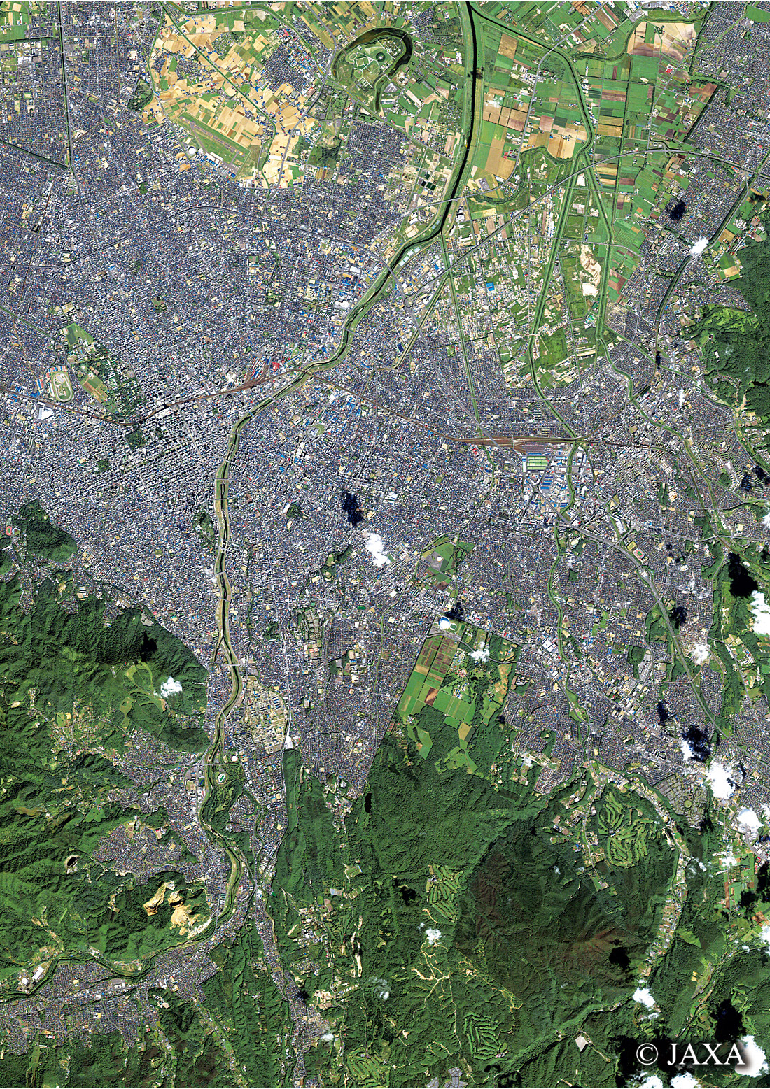 だいちから見た日本の都市 札幌市周辺:衛星画像