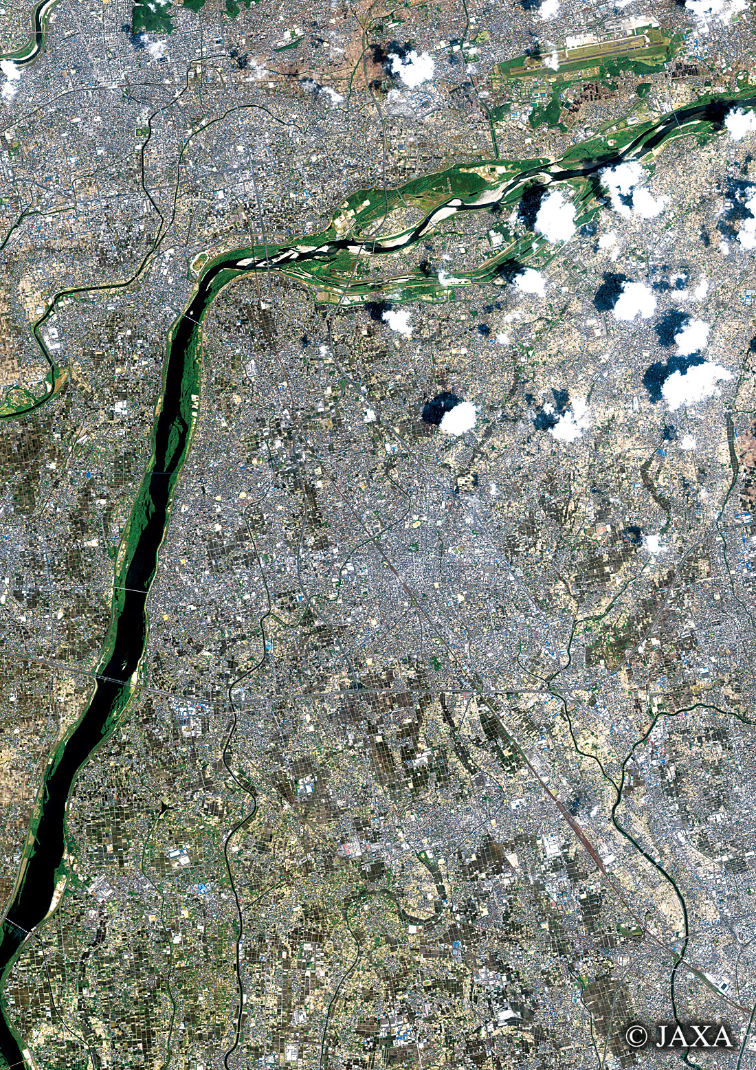 だいちから見た日本の都市 一宮市周辺:衛星画像