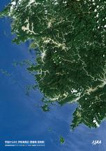 だいちから見た日本の都市 宇和海周辺：衛星画像（ポスター仕上げ）