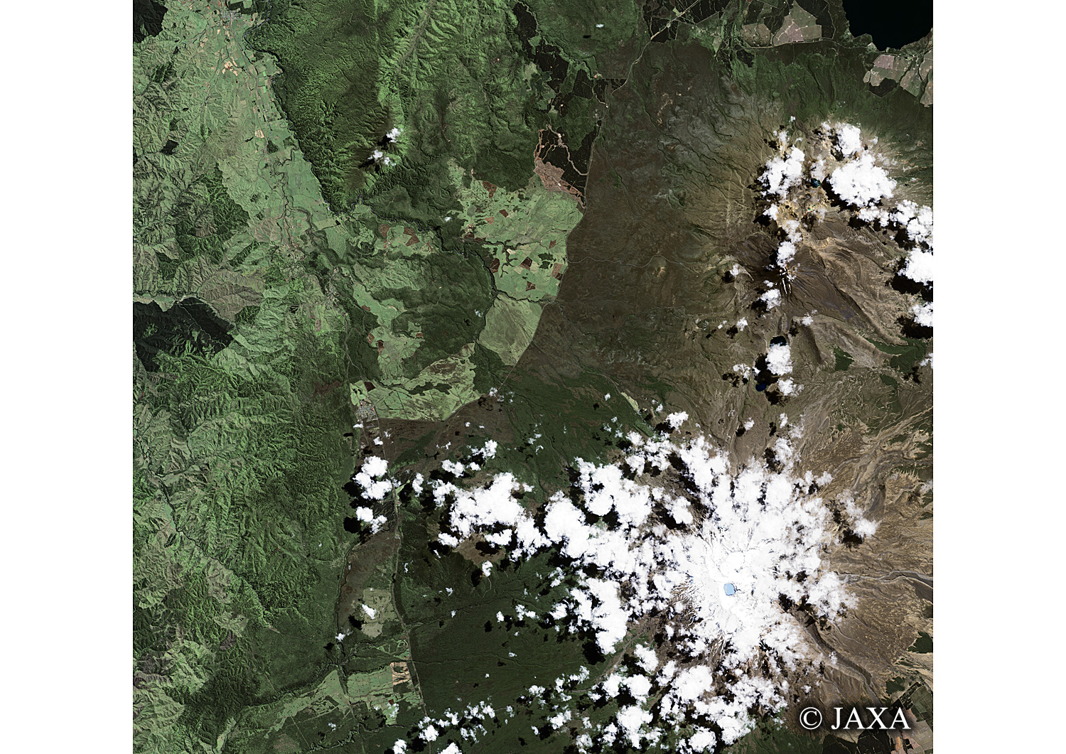 だいちから見た世界の都市 トンガリロ国立公園:衛星画像