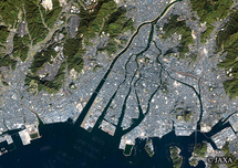 だいちから見た日本の都市 広島市周辺：衛星画像