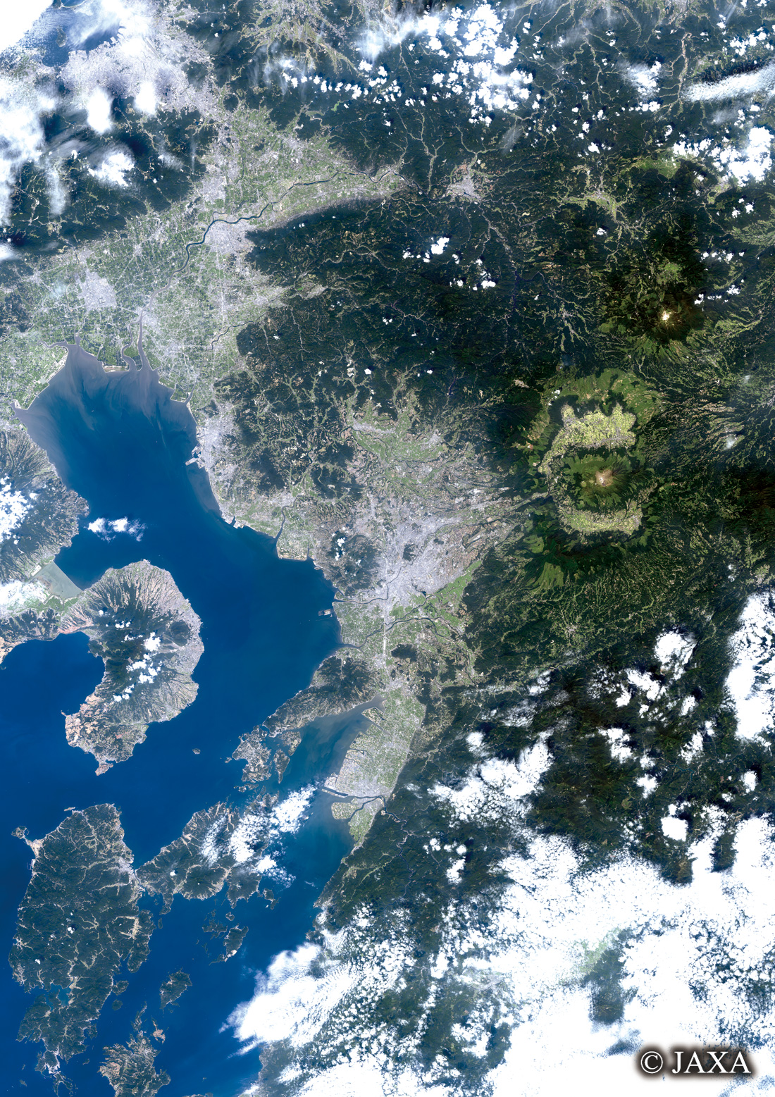 だいちから見た日本の都市 熊本県:衛星画像