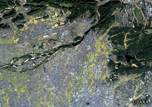 だいちから見た日本の都市 各務原市、犬山市周辺：衛星画像