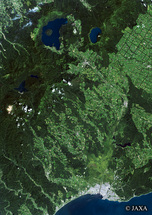 だいちから見た日本の都市 釧路市周辺：衛星画像