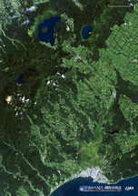だいちから見た日本の都市 釧路市周辺：衛星画像（ポスター仕上げ）