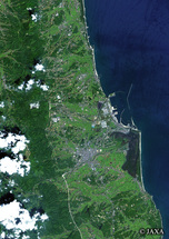 だいちから見た日本の都市 相馬市周辺：衛星画像